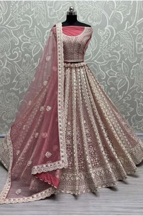 Filet brodé rose Lehenga Choli LC7363