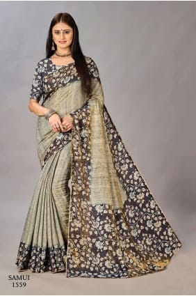 Ciment Impression numérique Saree Soie SR26626