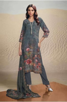 Costume Palazzo Onion en Crêpe avec Impression Numérique SK154158