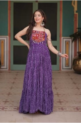 Robe en georgette avec imprimé GW0952