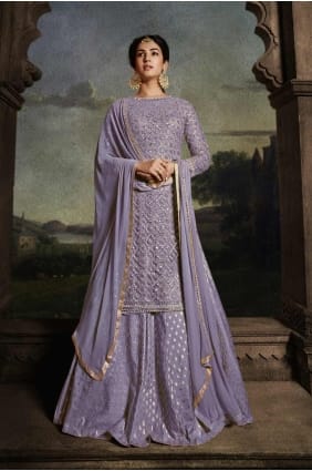 Costume palazzo en résille brodé rose PZ4050