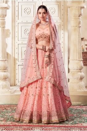Fil de pêche foncé Lehenga Choli en filet LC8095