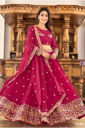 choli lehenga en fil de georgette synthétique avec dupatta LC8118