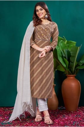 Rayonne Tailleur pantalon droit avec imprimé SK155040