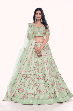 Piste doux net mariage lehenga choli avec fil LC6783