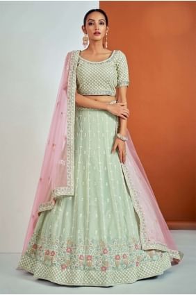 Pista Green Lehenga Choli avec filette LC6857