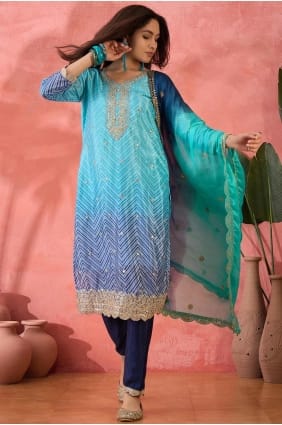 tailleur pantalon droit violet avec mousseline brodée SK155458