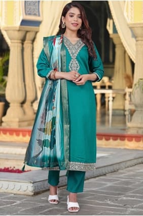 Salwar Kameez imprimé en viscose Rama SK155866