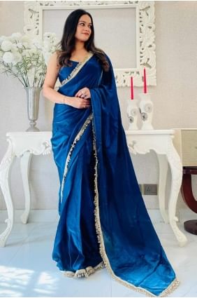 Sari Rama avec dentelle et satin SR28375