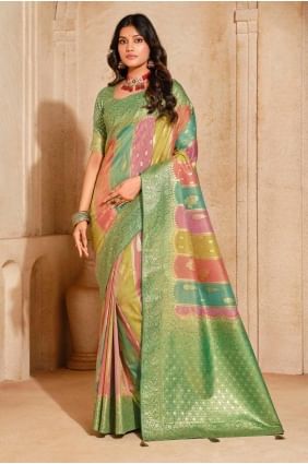 Sari en soie tissée Rama SR28394