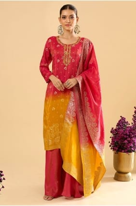 Ensemble palazzo en jacquard rouille à la main PZ4526