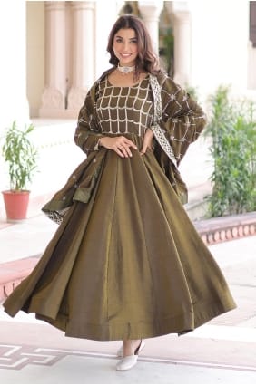 Robe de soirée en soie à sequins couleur henné GW1216