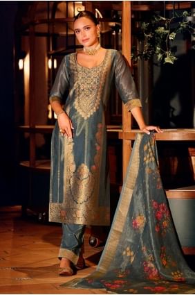 Salwar Kameez scintillant avec tissage SK155804
