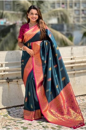 sari en soie avec tissage en rama SR28400