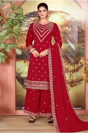 Ensemble palazzo bordeaux en soie à sequins PZ4415