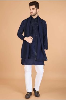 viscose hommes kurta avec brodé KURR508