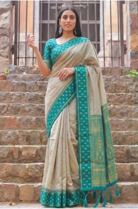 Sari Chiku en coton Zari SR30238